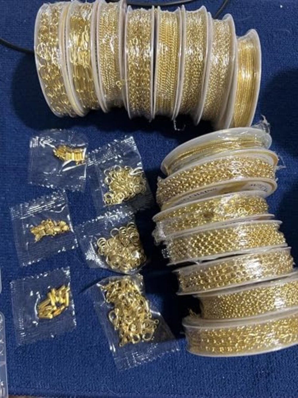 Jewelry Making Supplies Gold Chain for Making Jewelry, 111.5 Feet 15 Rolls